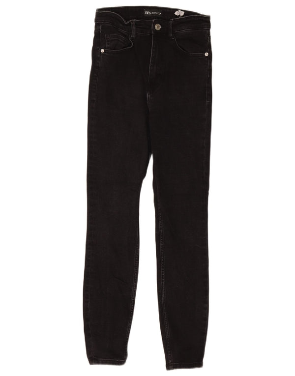 Blugi skinny dama Zara EU 36 XS W26 L26 bumbac negru