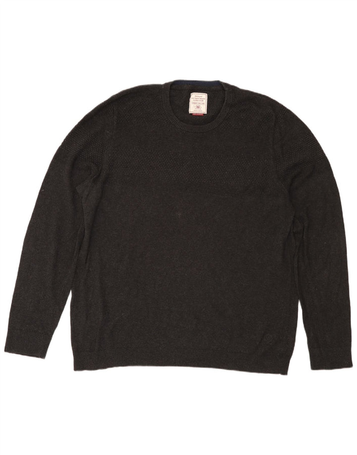 Pulover pentru bărbați Fat Face cu gât crew, bumbac gri 2XL