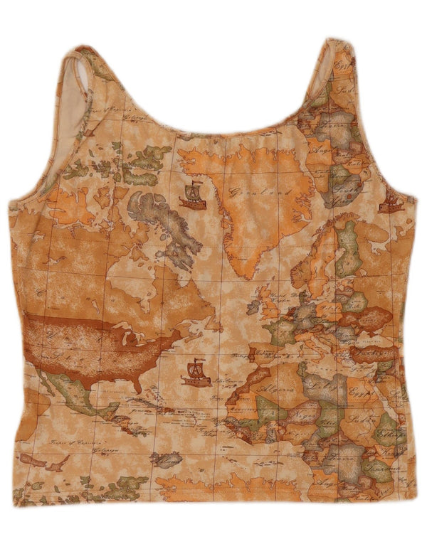 ALVIERO MARTINI Top pentru femeie Voyages Crop Vest IT 48 XL Bej Geometric