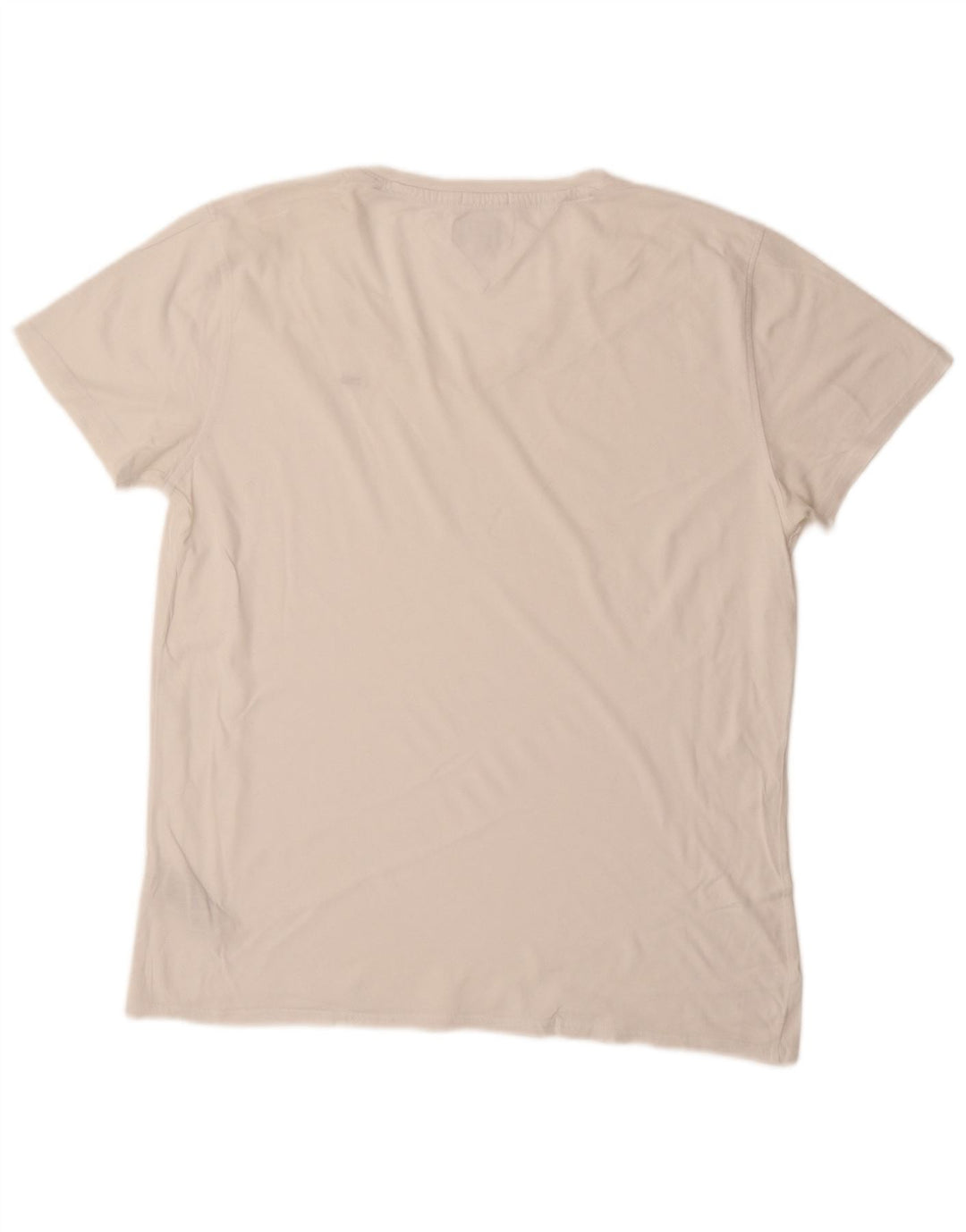 TOMMY HILFIGER Mens Regular Fit T-Shirt Top Large White Cotton
