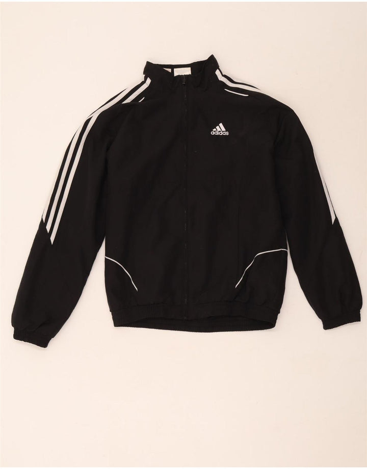 Jachetă de trening pentru băieți Adidas 13-14 ani, poliester negru