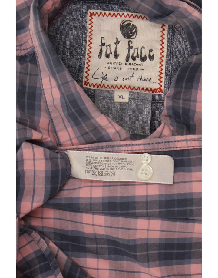 Cămașă pentru bărbați Fat Face, XL, în carouri, roz