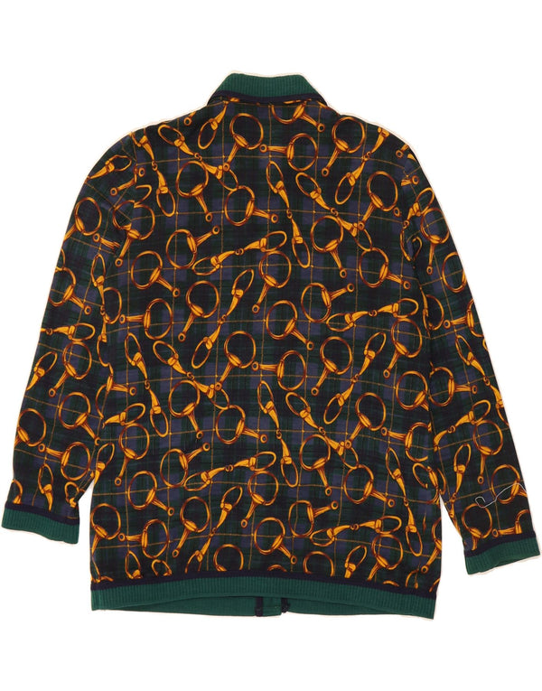 DOMINA Pulover cardigan cu model abstract pentru femei UK 20 2XL Verde