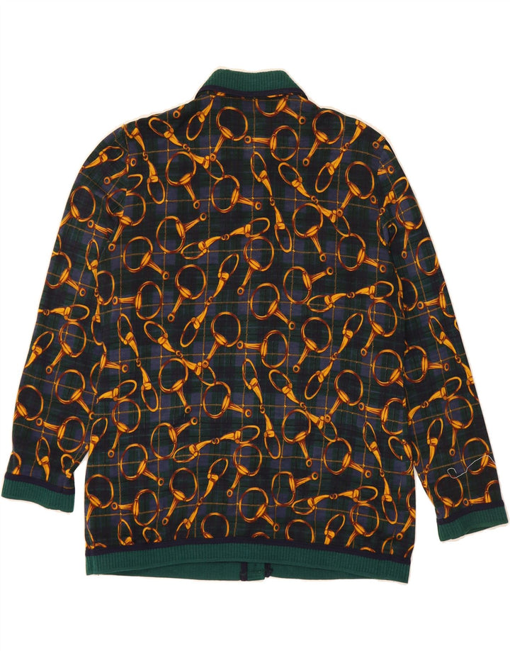DOMINA Pulover cardigan cu model abstract pentru femei UK 20 2XL Verde