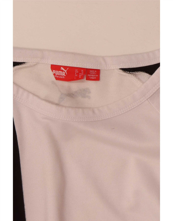 Puma Top cu mânecă lungă pentru bărbați XL, alb, bloc de culoare