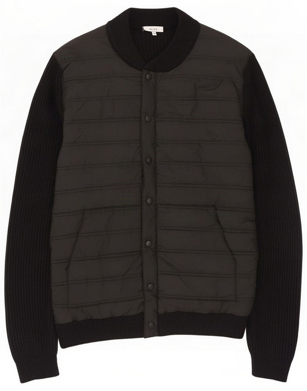 Reiss Mens Padded Jacket UK 40 Large Black Bumbac