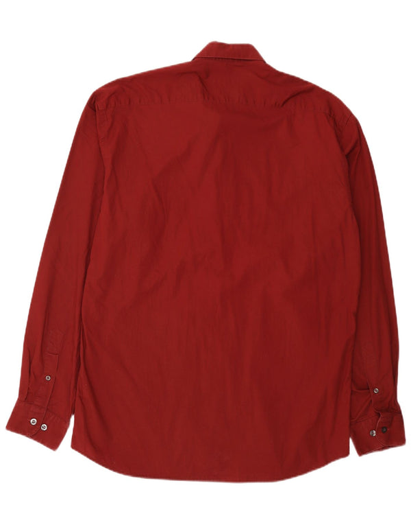 Cămașă Massimo Dutti pentru bărbați Mărimea 42 Mare Bumbac Burgundy