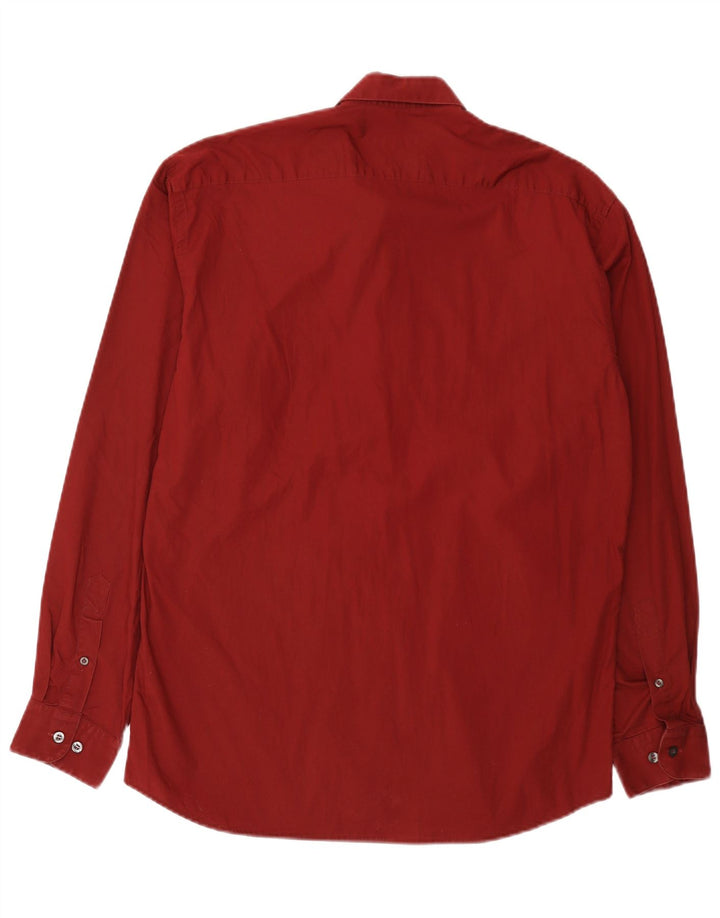Cămașă Massimo Dutti pentru bărbați Mărimea 42 Mare Bumbac Burgundy