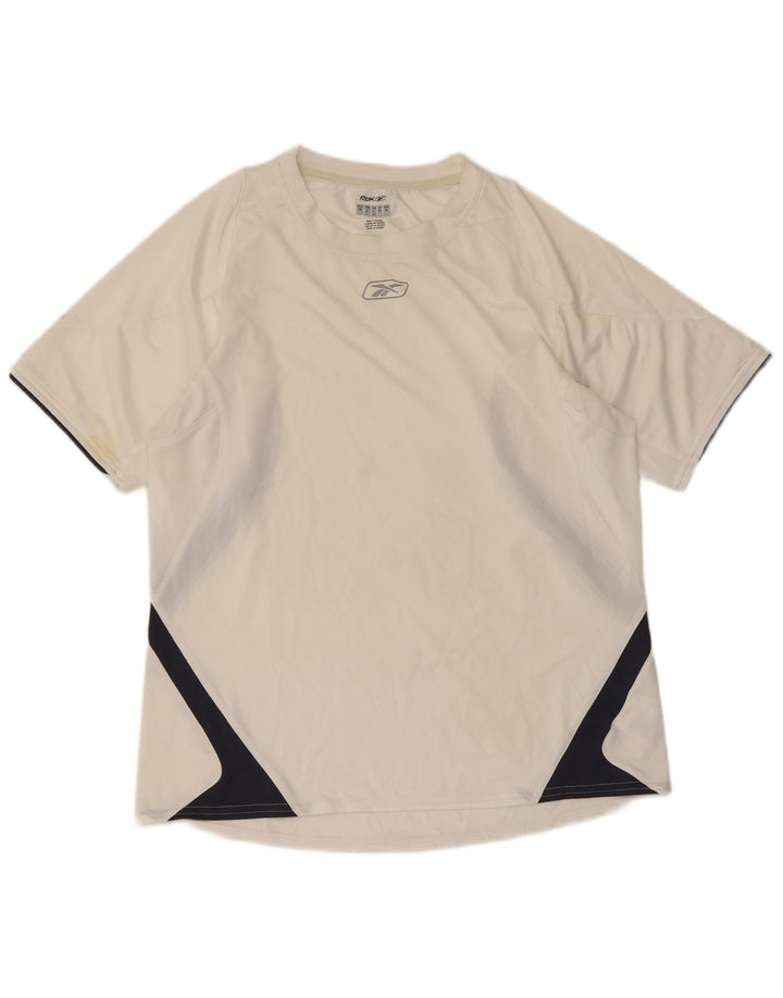 Tricou REEBOK pentru bărbați Top Medium White Colorblock Poliester