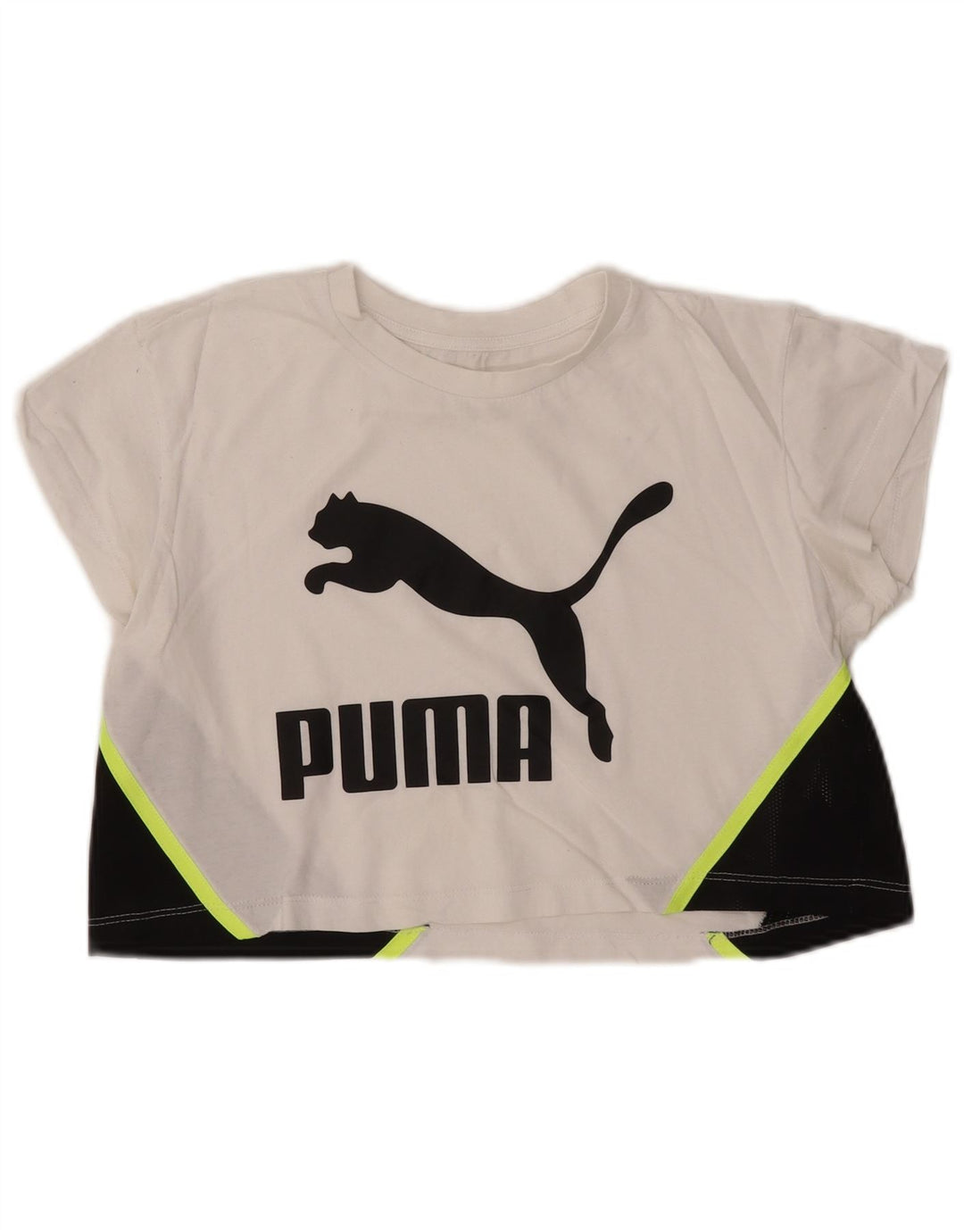 Tricou grafic supradimensionat pentru femei PUMA UK 2 2XS White Colorblock