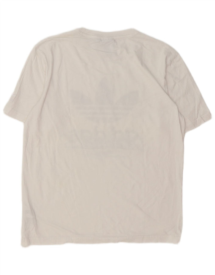 Tricou grafic pentru bărbați Adidas Top Medium White Bumbac