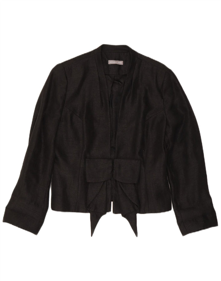 Blazer Vintage pentru femei UK 14 Medium Black Viscose