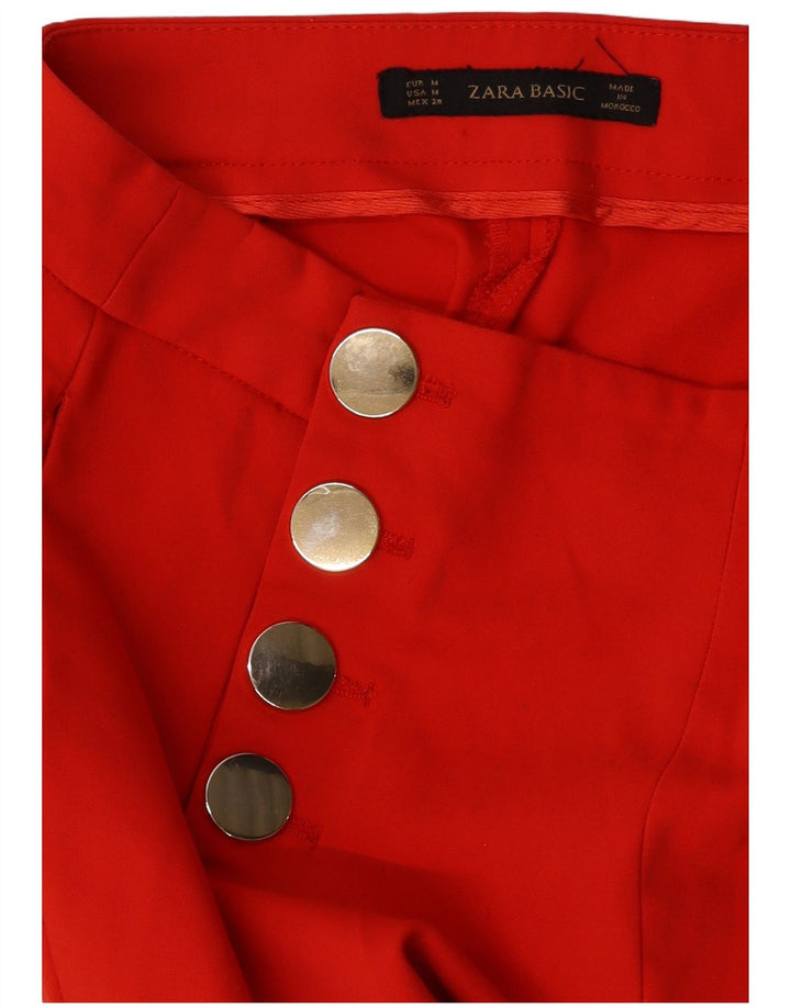 Pantaloni casual drepti pentru femei Zara Mediu L28 L34 Roșu