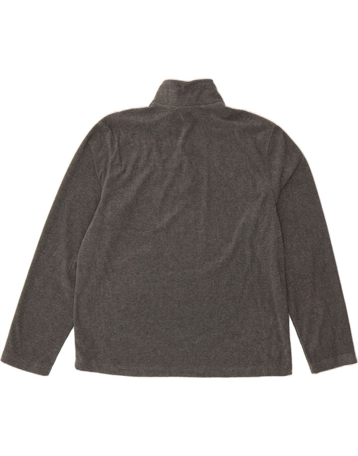 STARTER Mens Zip Neck Fleece Jumper UK 42/44 Large Grey Polyester Vintage Starter and Second-Hand Starter from Messina Hembry 