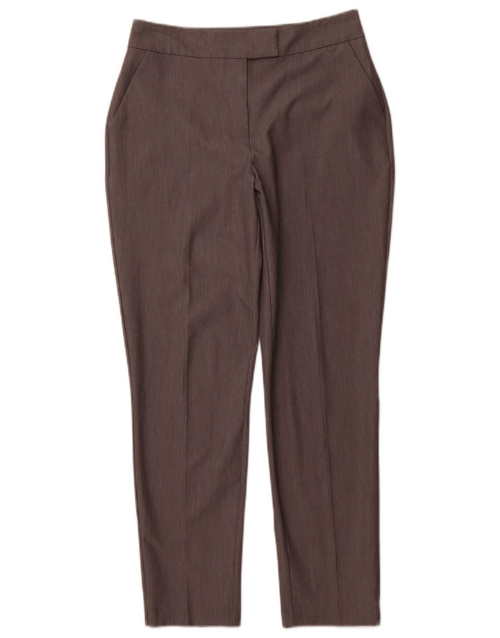 WAREHOUSE Pantaloni de costum subțire cu talie înaltă pentru femei UK 10 Small W30 Gri