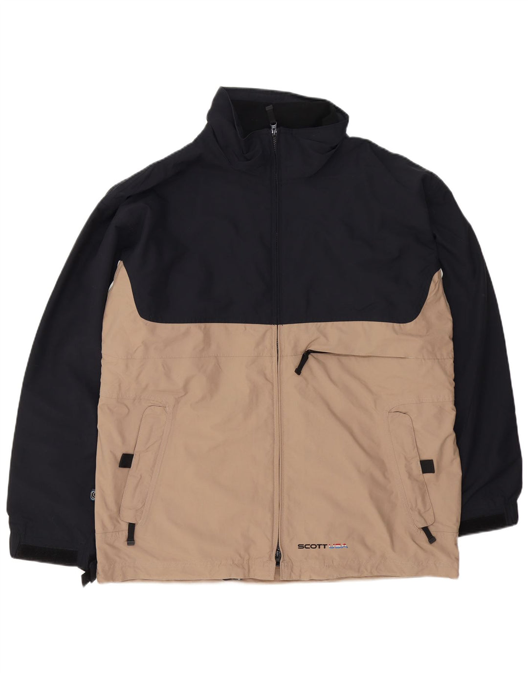 Jachetă de vânt pentru bărbați Scott UK 42 XL, neagră, poliamidă bloc de culoare