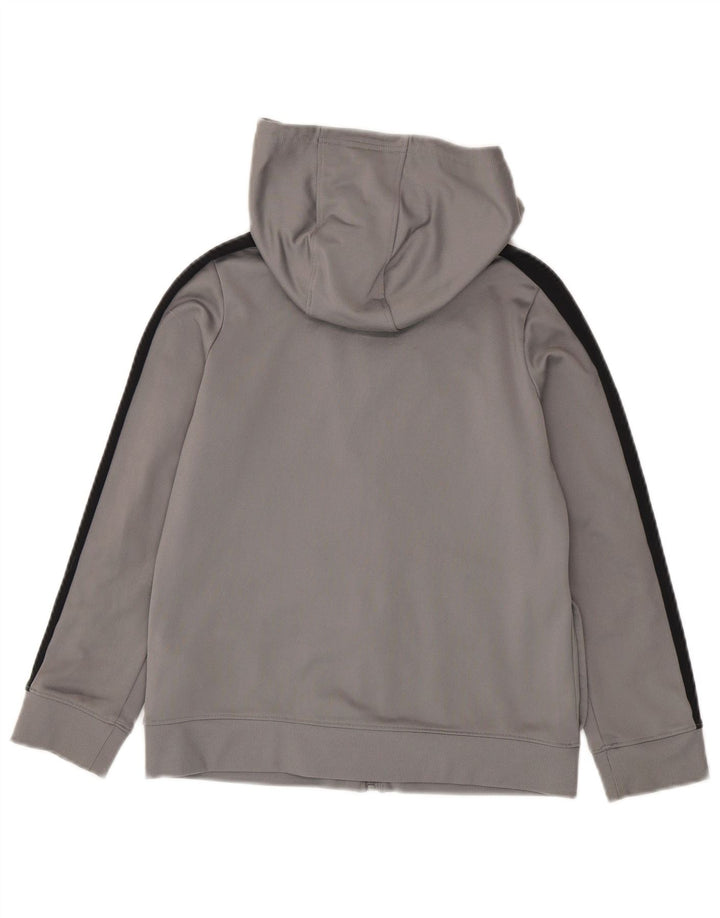 Pulover cu capota cu fermoar Under Armour pentru băieți 9-10 ani, gri mediu, bloc de culoare