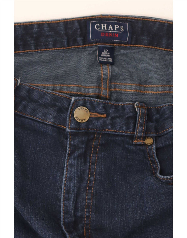Jeans drepti pentru femei Chaps US 12 Large W36 L32 Bumbac bleumarin