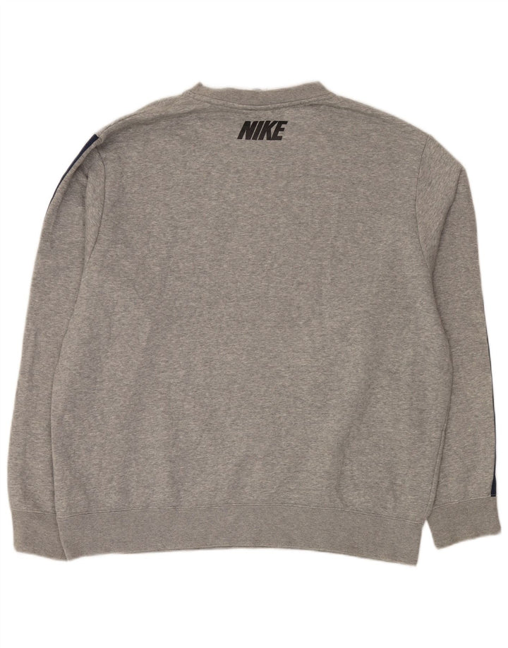 Hanorac grafic pentru bărbați NIKE Pulover XL bumbac gri
