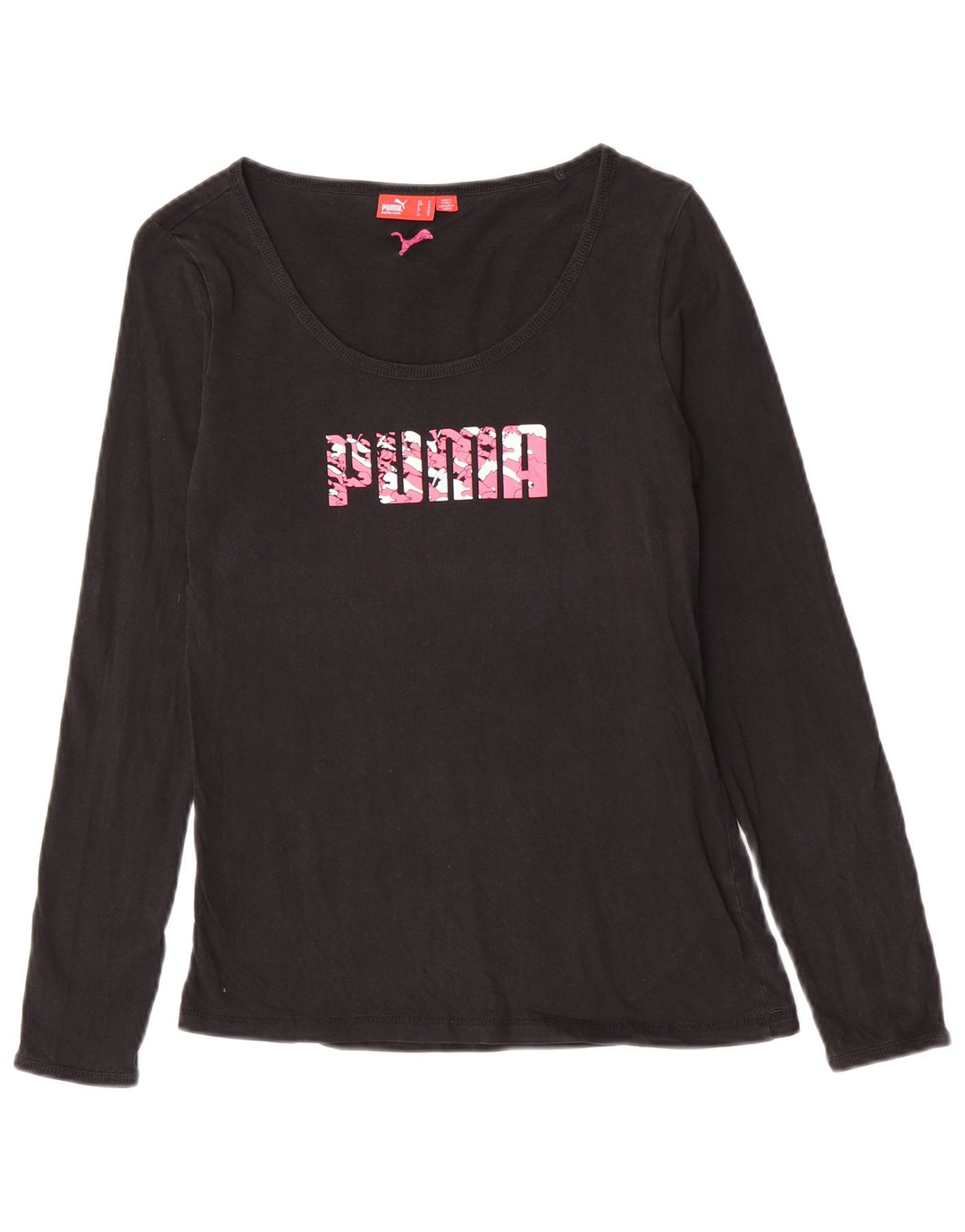 Tricou cu mânecă lungă pentru femei Puma cu grafică UK 12 Medium Black