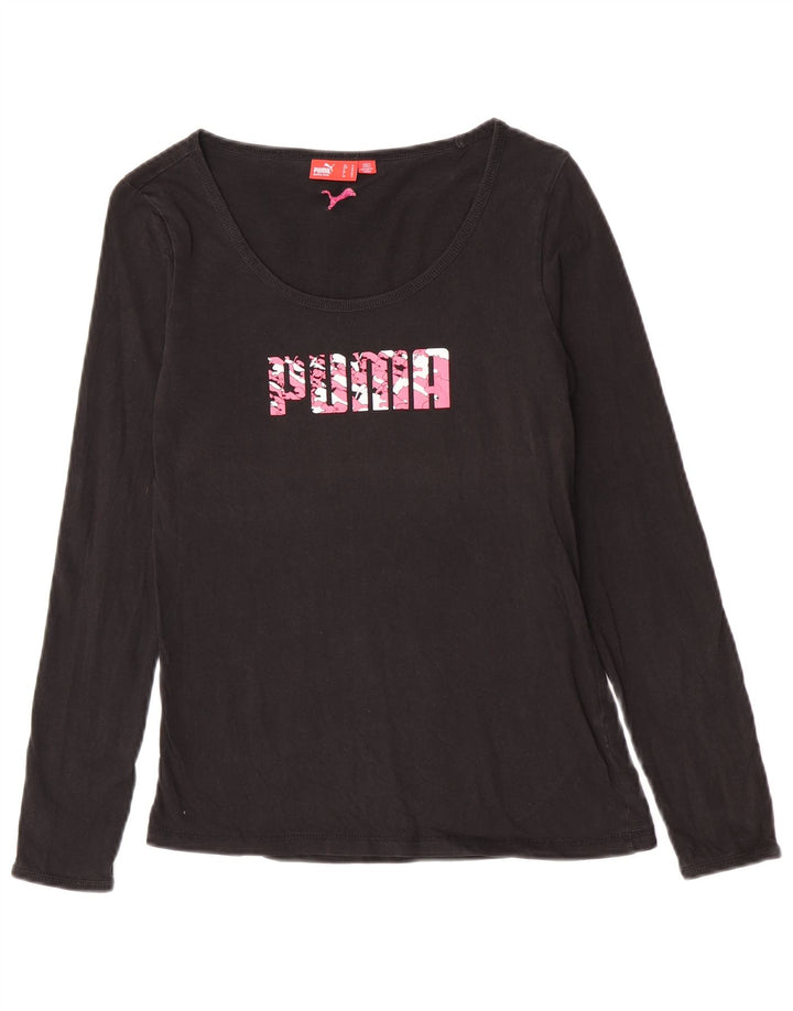 Tricou cu mânecă lungă pentru femei Puma cu grafică UK 12 Medium Black