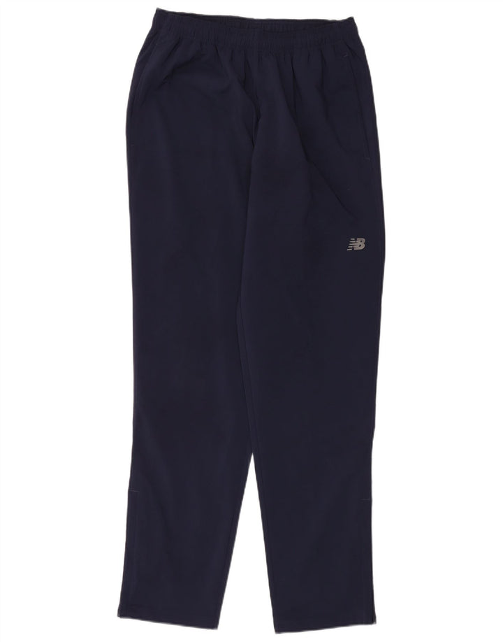 Pantaloni de trening New Balance pentru bărbați, poliester mediu albastru bleumarin