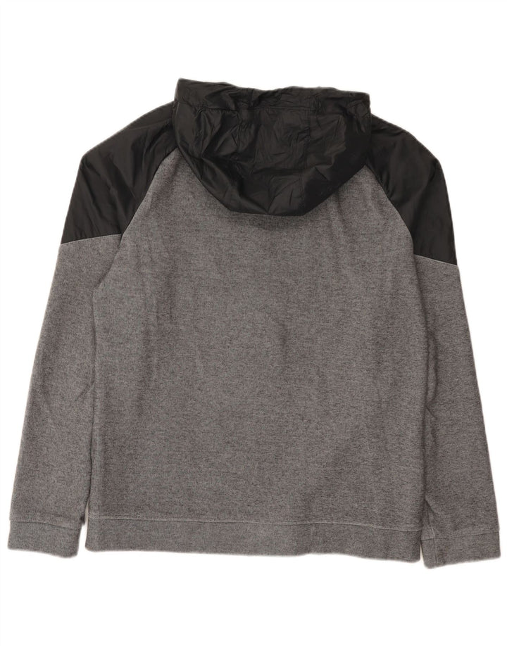 Pulover Nike pentru bărbați, cu fermoar, din bumbac color bloc, gri mediu