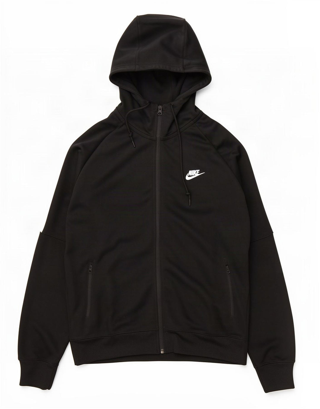 Pulover Nike pentru bărbați, cu fermoar, cu glugă, mare, negru, poliester
