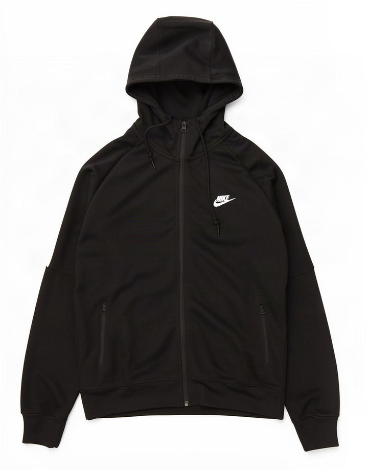 Pulover Nike pentru bărbați, cu fermoar, cu glugă, mare, negru, poliester