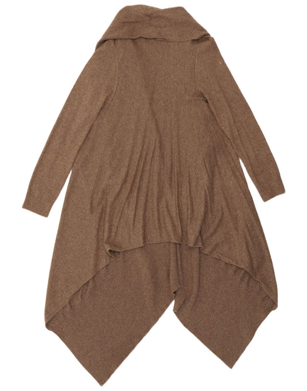 Pulover cardigan asimetric pentru femei Marks & Spencer UK 12/14 maro mediu