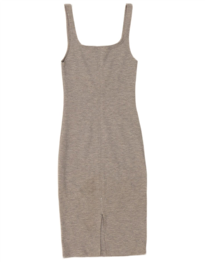 Rochie bodycon fără mâneci pentru femei Zara UK 8 Small Gri Poliester