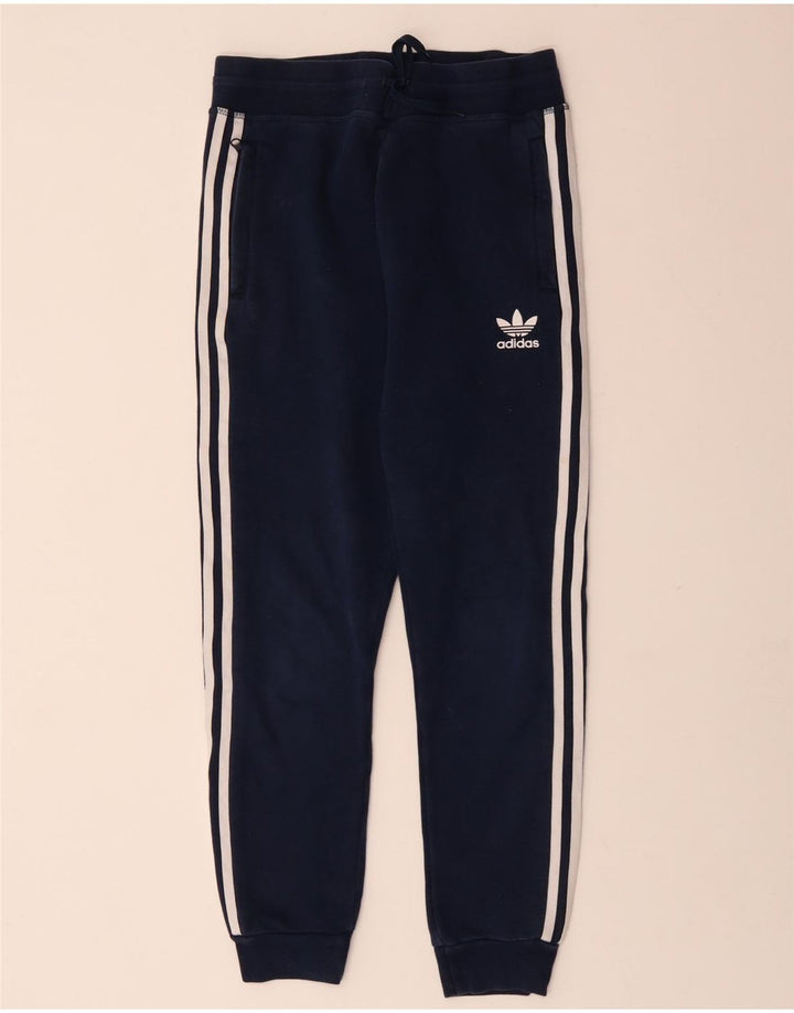 Pantaloni de trening ADIDAS pentru baieti Joggeri 11-12 ani Bumbac bleumarin