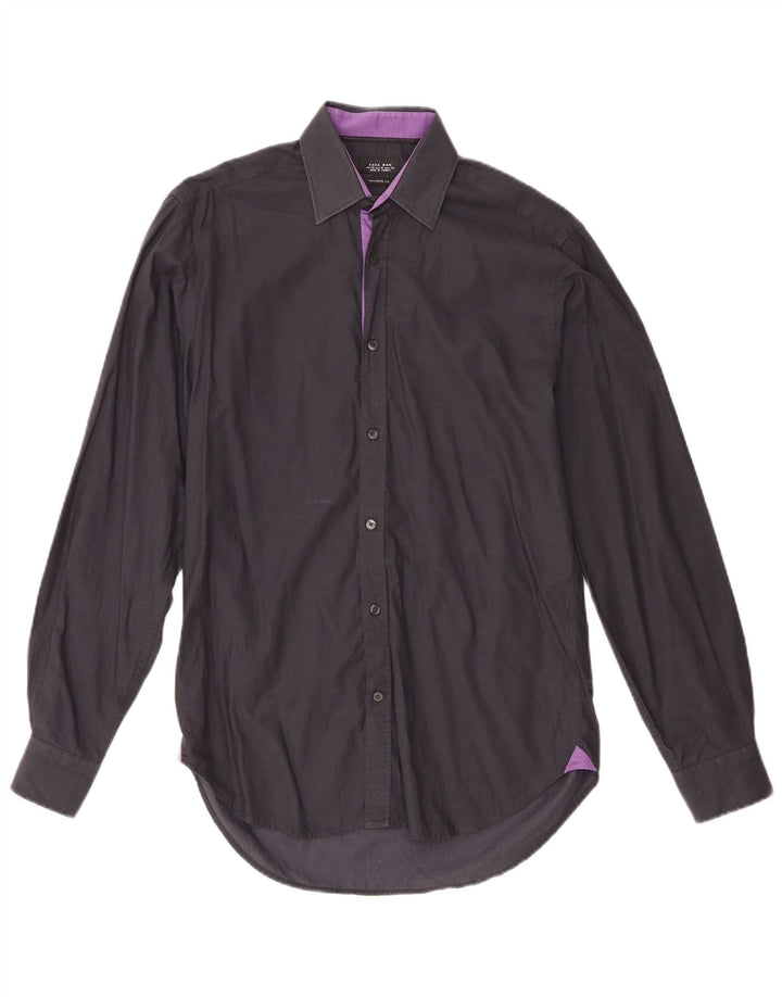 Cămașă pentru bărbați Zara Tailored Fit EU 38 Medium Bleumarin