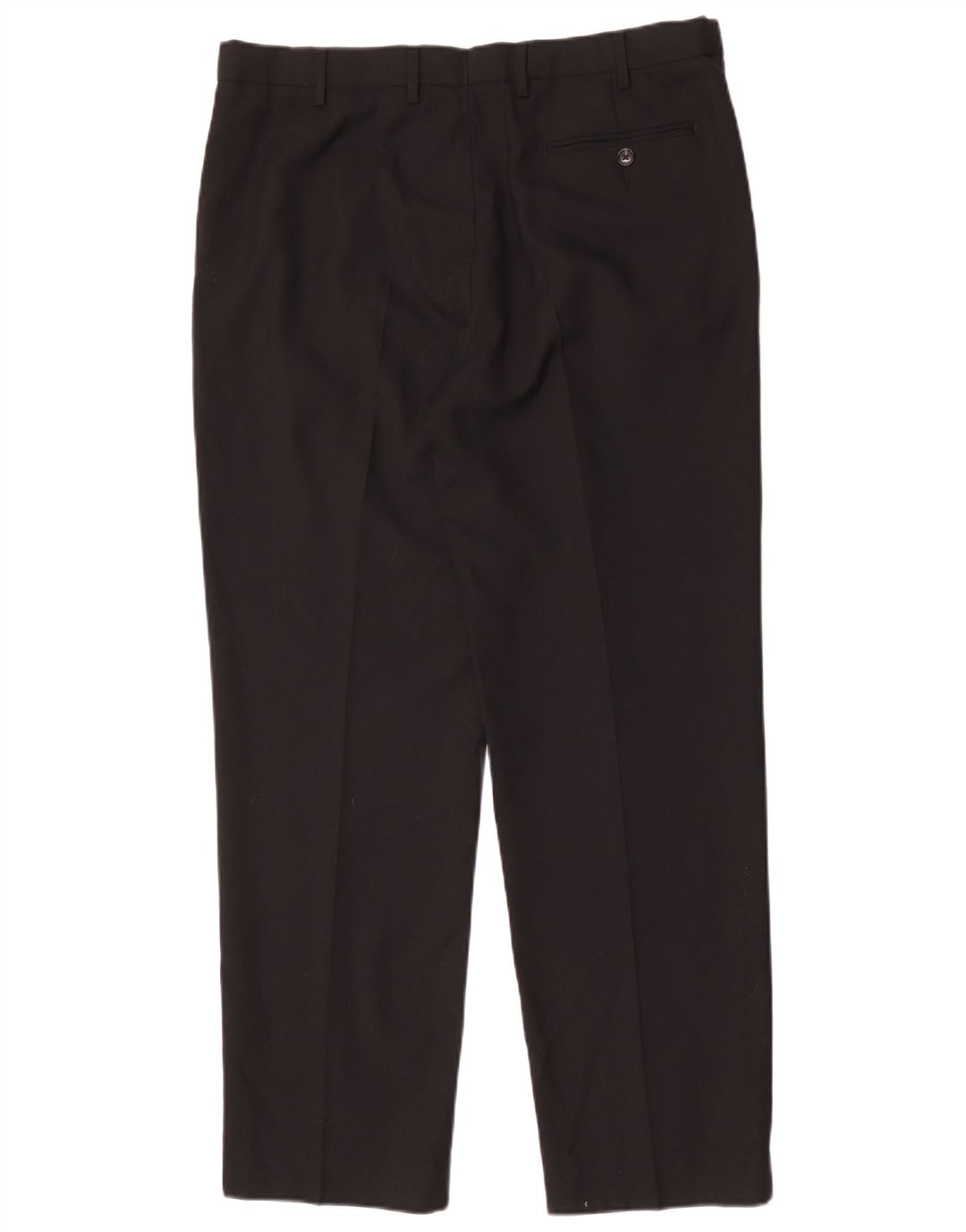 Pantaloni de costum pentru bărbați Marks & Spencer, pegged regular fit, L36 L31, lână neagră