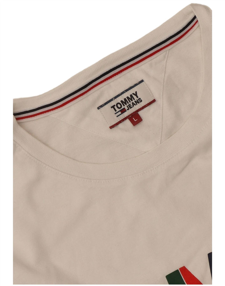 Tricou grafic Tommy Hilfiger pentru bărbați Top mare alb