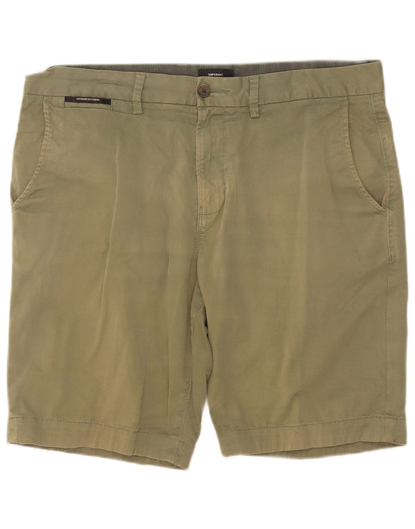 Pantaloni scurti chino pentru bărbați Superdry W34, bumbac verde mare