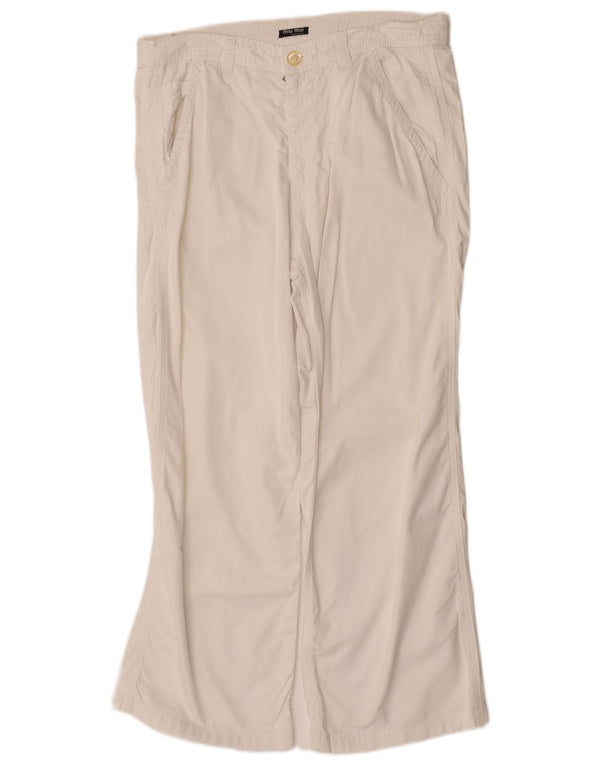 Miu Miu Pantaloni chino cu talie înaltă pentru femei IT 46 Large W32 L26 Alb