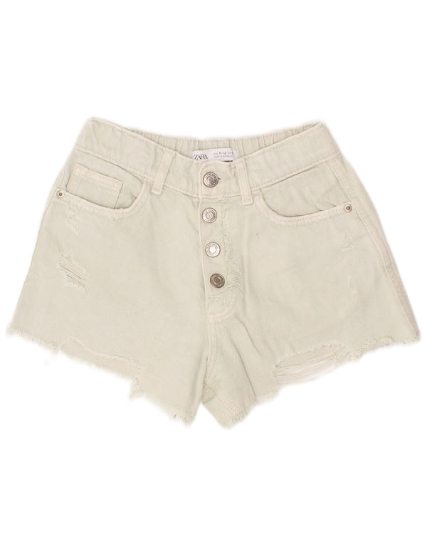 Pantaloni scurți din denim pentru fete Zara 11-12 ani bumbac verde