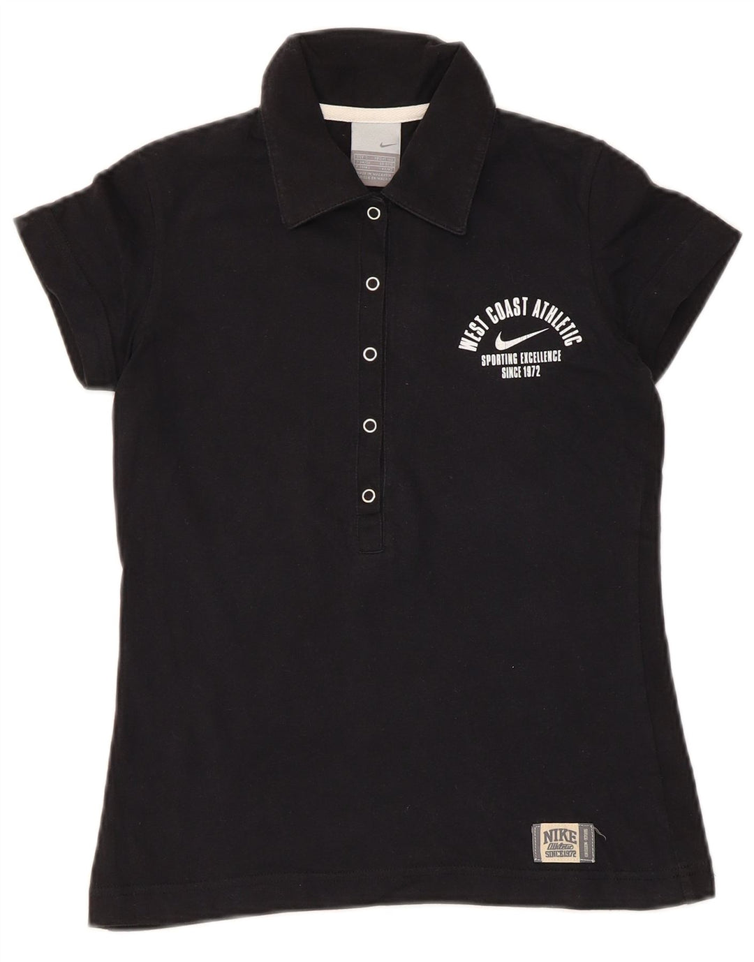 Tricou polo grafic pentru femei NIKE UK 8/10 Small Black