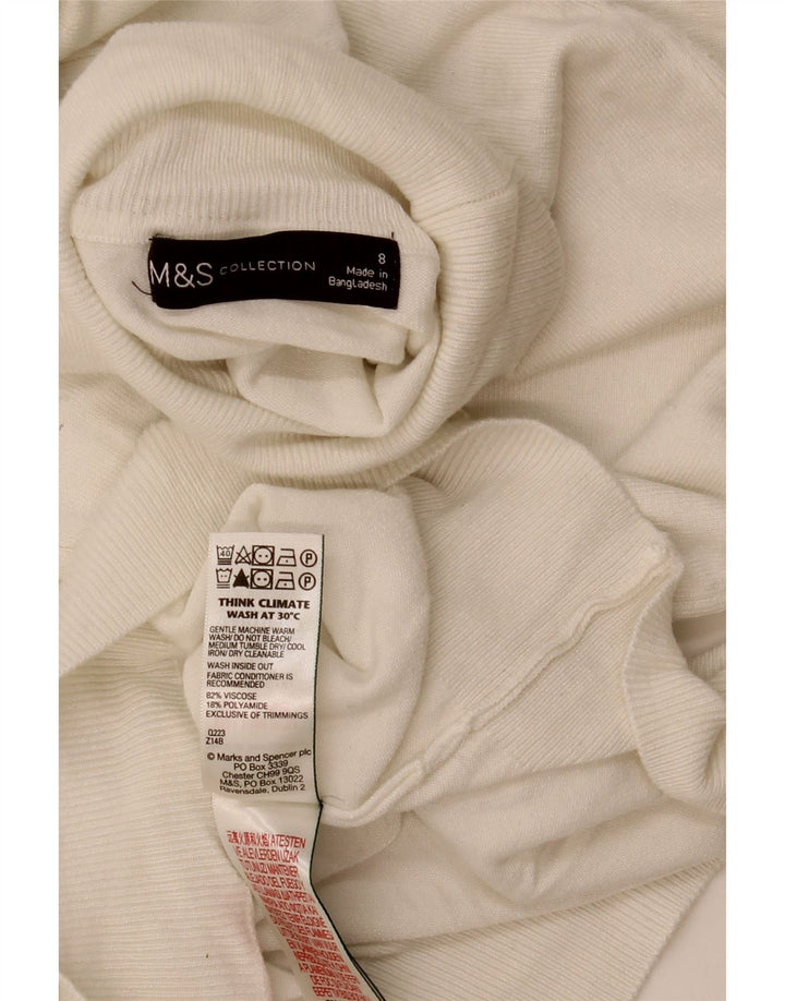 Marks & Spencer Pulover cu gât rulat pentru femei UK 8 Small White