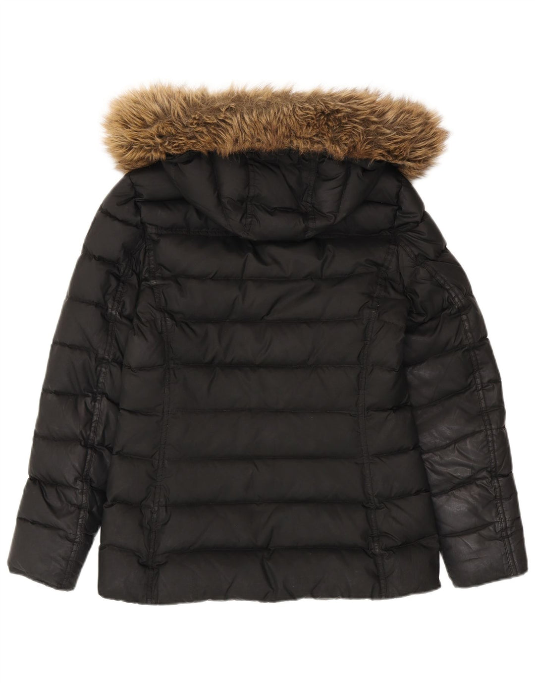 Jachetă căptușită cu glugă pentru femei Tommy Hilfiger UK 10 Poliester negru mic