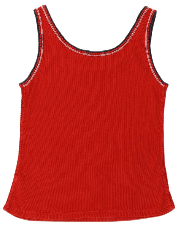 TOMMY HILFIGER Vest Top pentru femei UK 16 Mare Bumbac rosu