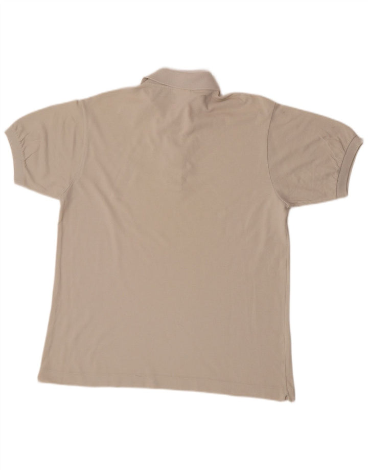 Tricou polo Lacoste pentru bărbați, mărimea 4, bumbac alb, mediu