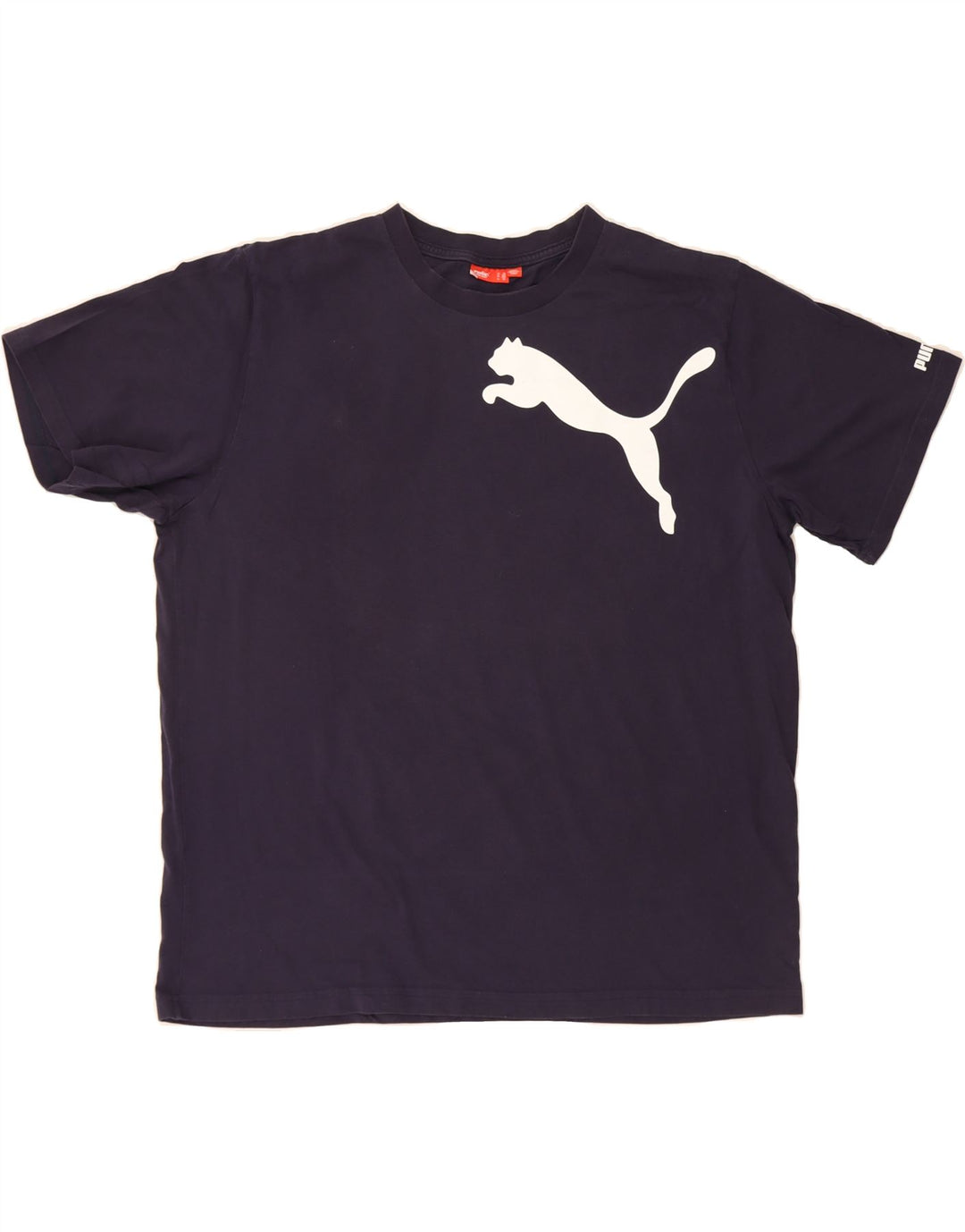 PUMA Mens Graphic T-Shirt Top 2XL Navy Blue Vintage Puma and Second-Hand Puma from Messina Hembry 