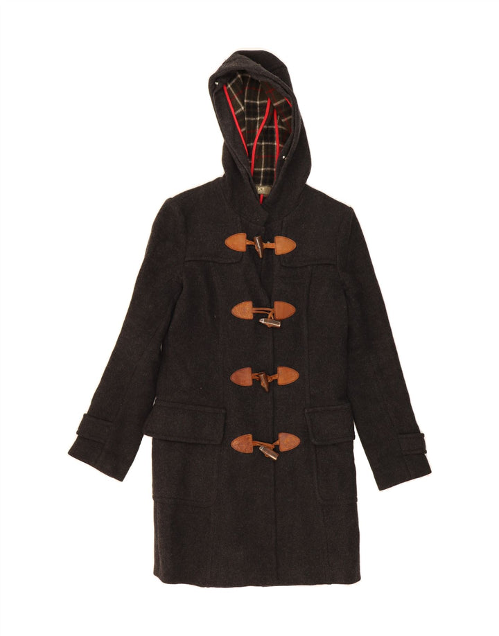 ICEBERG Womens Hooded Duffle Coat IT 42 Medium Grey Wool Vintage Iceberg and Second-Hand Iceberg from Messina Hembry 