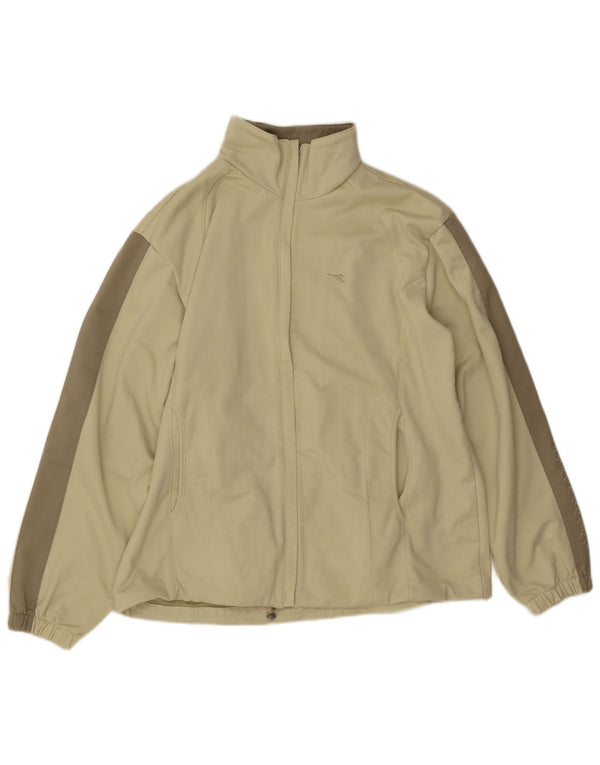 Jachetă de trening Diadora pentru femei UK 14, mare, bej, poliester color bloc