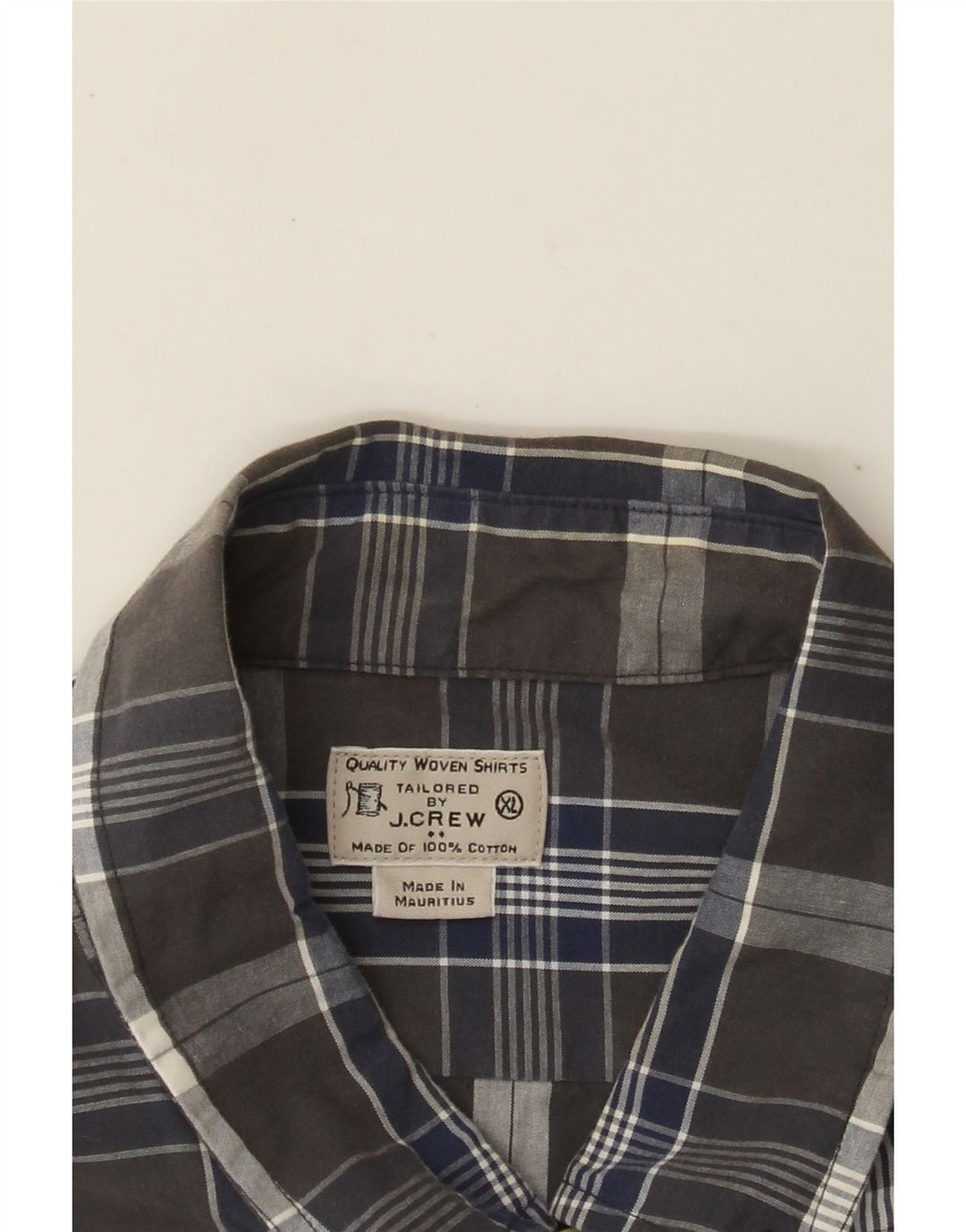 Cămașă pentru bărbați J. CREW XL, bumbac cu carouri gri