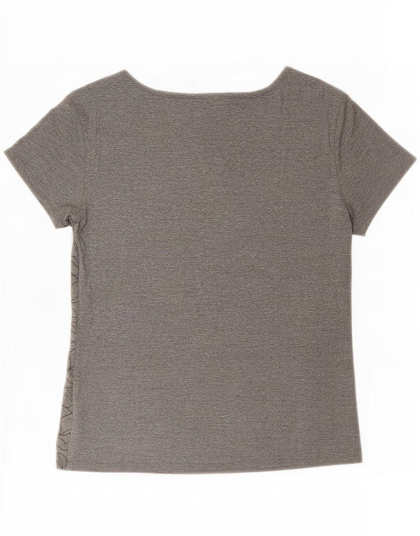 Tricou cu grafică pentru femei Armani Jeans Top IT 44 Medium Gri Cotton Heart