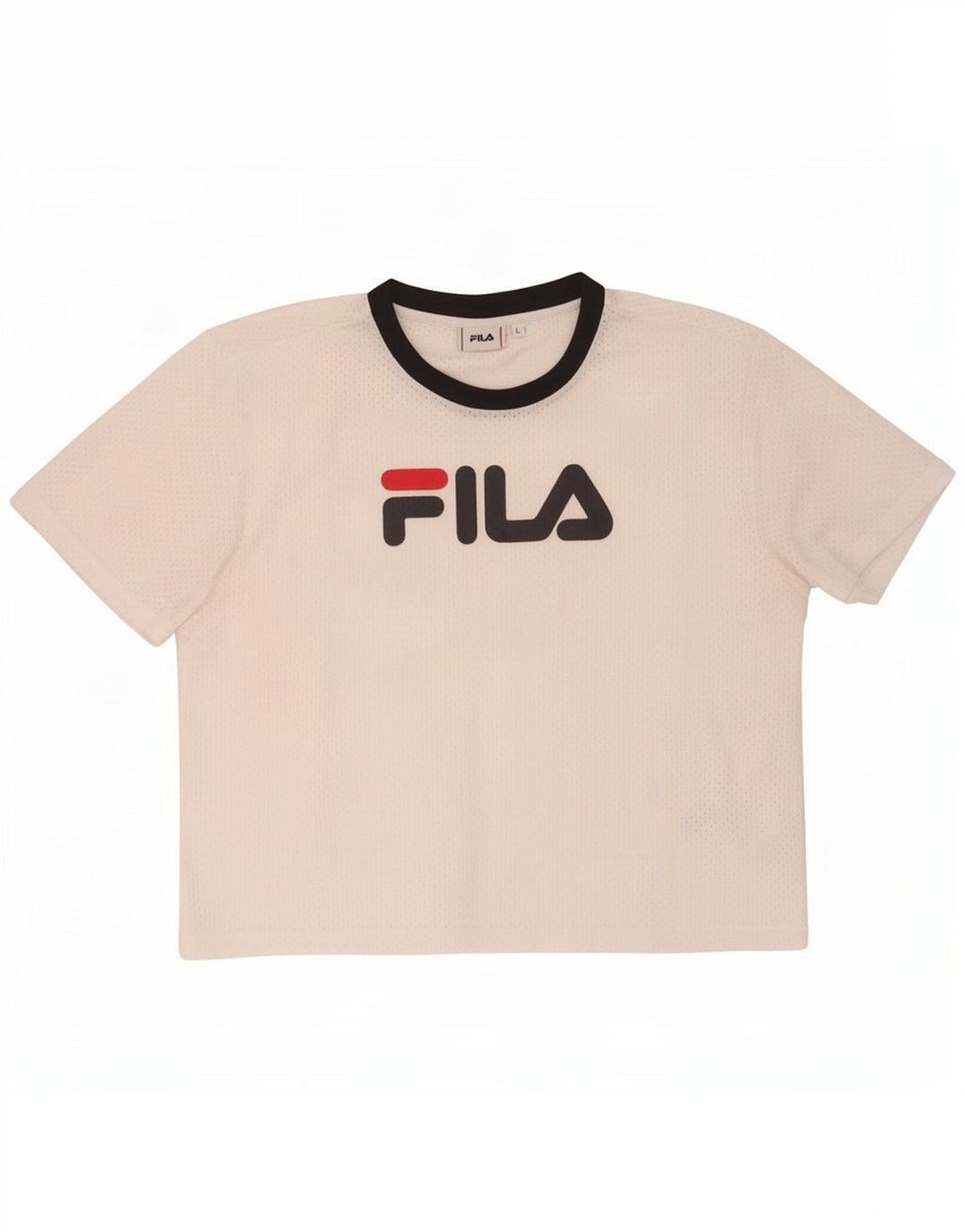 Tricou cu grafic Fila pentru femei Top UK 16 Poliester alb mare