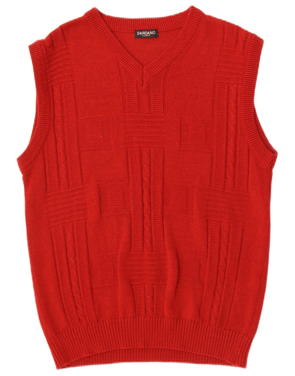Dardano Mens Vest Tank Top IT 50 Bumbac Roșu Mediu